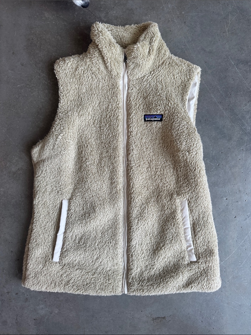 Patagonia Cream Sherpa Fleece Vest